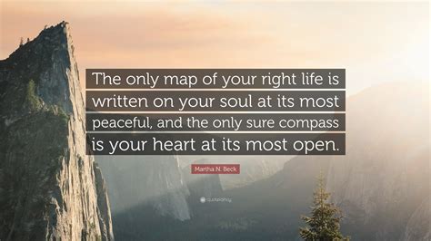 Martha N Beck Quote The Only Map Of Your Right Life Is Written On