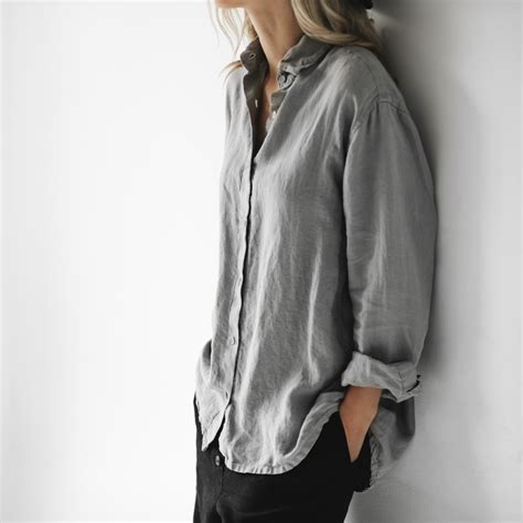 Linen Shirt Light Grey