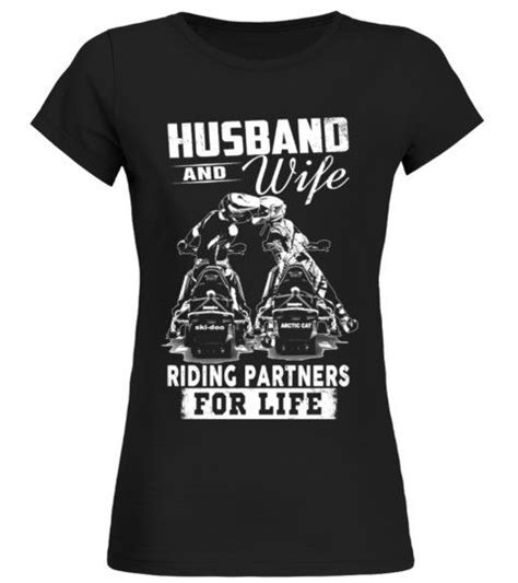 Husband And Wife Riding Partners For Life Round Neck T Shirt Woman Shirts Tshirts T Shirt