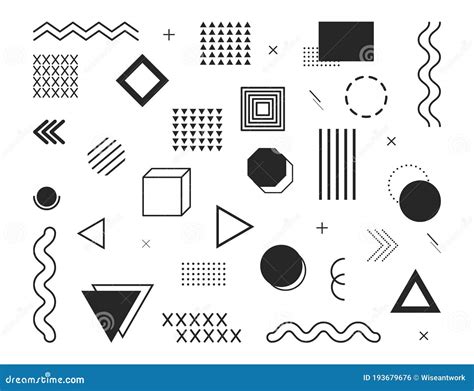 Design Element Geometric Shapes Abstract Graphic Pattern Black Dot