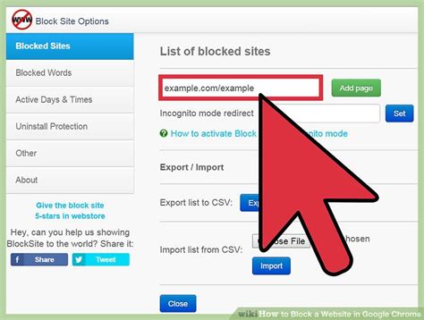 The free version lets you add an unlimited amount of websites to your blocklist, specify how long you want to block a given site, and also monitor the amount of time you. 4 Ways to Block a Website in Google Chrome - wikiHow