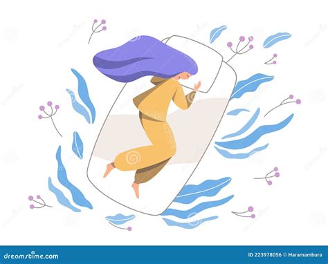 Woman Sleeps In Different Poses Healthy Night Sleep Sleeping Pose And