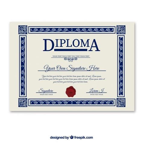 Modelo De Diploma Vector Gratis Modelos De Diplomas Diplomas Diseño