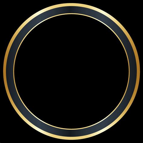 Black And Gold Minimalist Circle Simple Border Frame Etsy