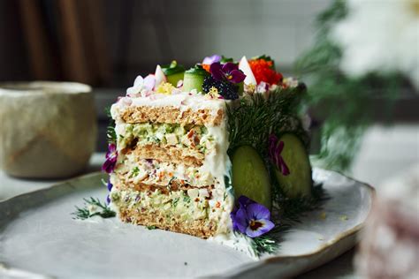 vegan swedish sandwich cake vegansk smörgåstårta good eatings