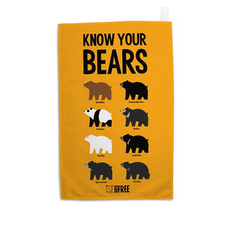 Know Your Bears Organic Tea Towel Born Free Shop