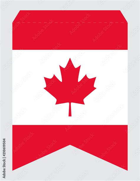 Printable Canada Day Party Banner Swallowtail Pennant Vector Template