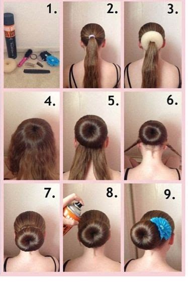How To Do A Sock Bun With A Hair Donut I Need One Of These Donut Bun Hairstyles Bun Hairstyles