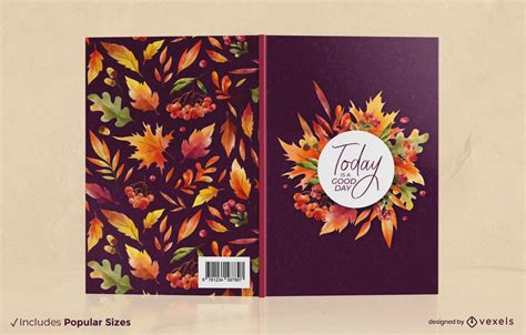 Autumn Season Leaves Book Cover Design Vector Download
