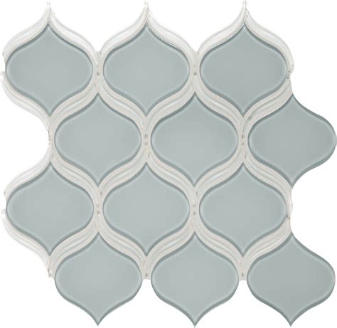 35 140 Element Cloud Arabesque Glass Arabesque Glass Mosaic Tiles