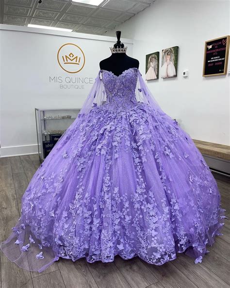 Butterfly Quince Dress Purple Quinceanera Dresses Lavender