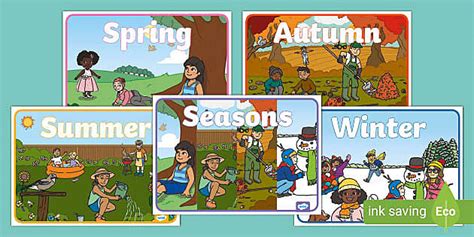 Free Four Seasons Display Signs Teacher Made Twinkl