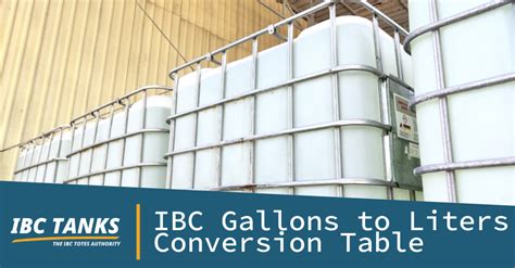 Ibc Tote Conversion Table Gallons To Liters