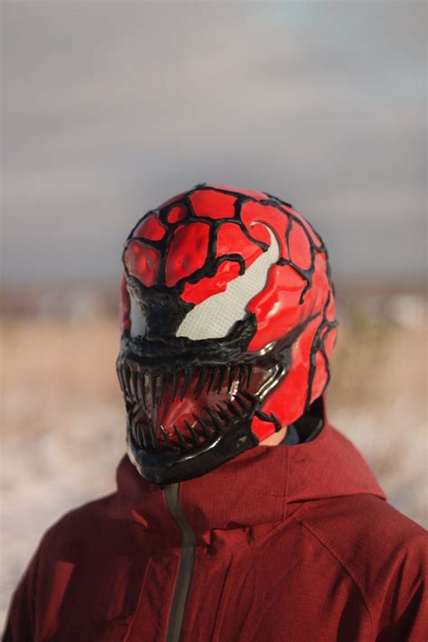 Carnage Helmet Carnage Cosplay Venom Helmet Symbiote Etsy