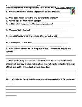 When was martin luther king born? Our Friend Martin movie questions | School Stuff | Martin ...