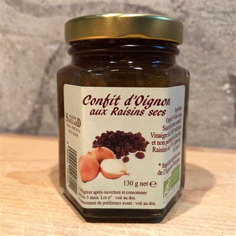 Confit d oignon aux raisins secs bio 110 ml
