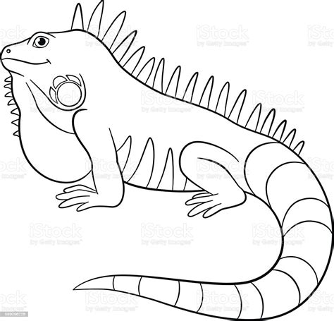 Please share dora the explorer isa the iguana. Coloring Pages Cute Iguana Smiles Stock Vector Art & More ...