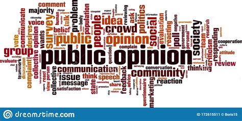 Public opinion word cloud stock vector. Illustration of ...