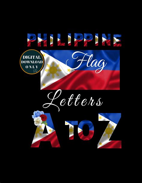Philippine Flag Alphabet Philippine Flag Letters Pilipino Etsy Canada
