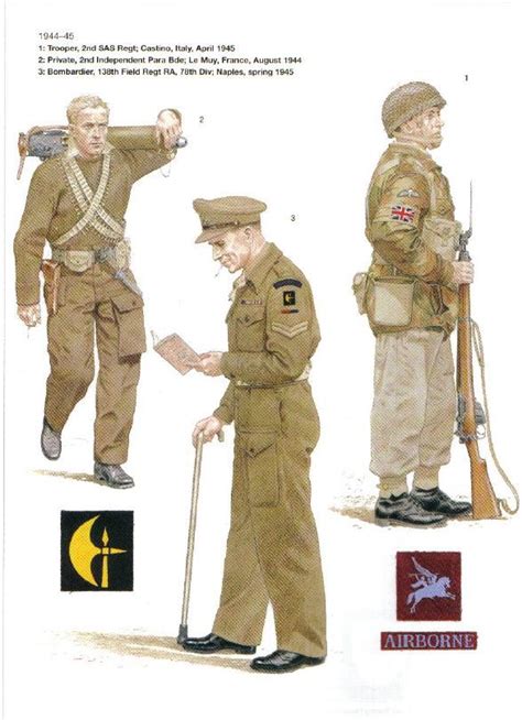 British Army 1944 54 1 Trooper 2nd Sas Regiment Castino Italia 1945 2 Private 2nd