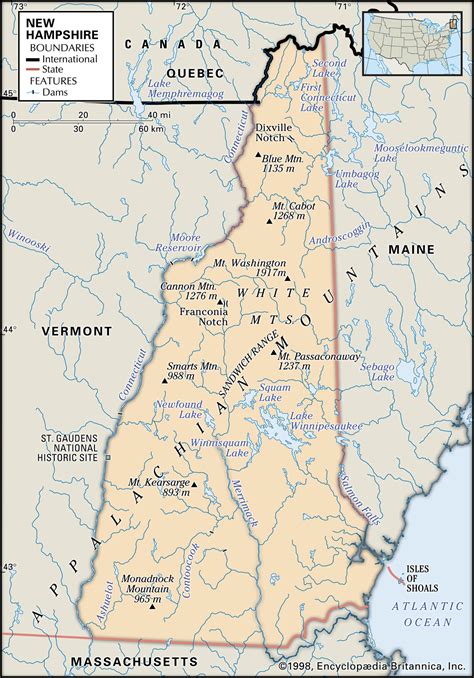New Hampshire Capital Population Map History And Facts Britannica