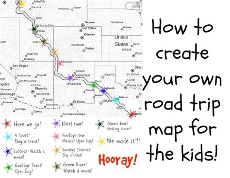 How To Create Your Own Road Trip Map For The Kids Pinterest