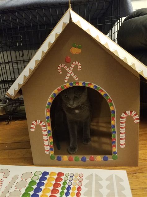 Plagiarized from the back bay murders by roger scarlett. Would your cat love a gingerbread house for Christmas ...
