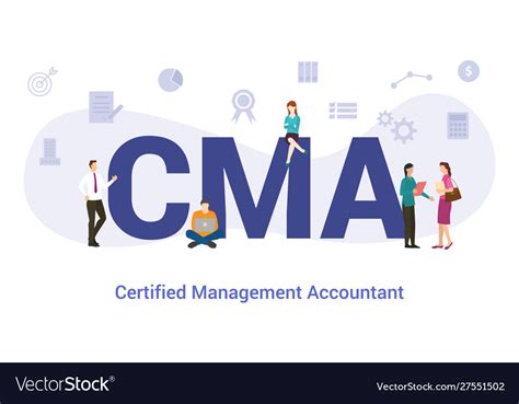 Cma Certified Management Accountant Concept Vector Image