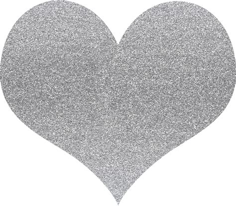 Download Glitter Clipart Silver Glitter Heart Png Image With No