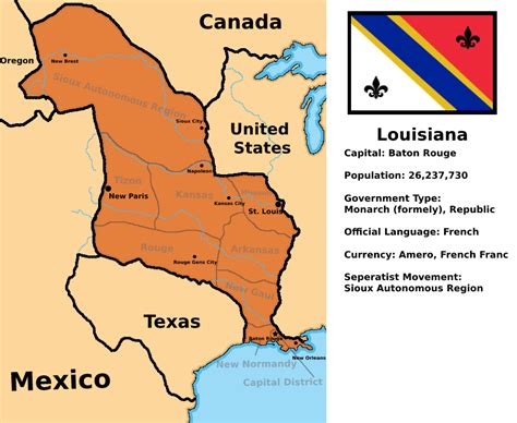 Map Of Louisiana Circa 2022 Imaginarymaps