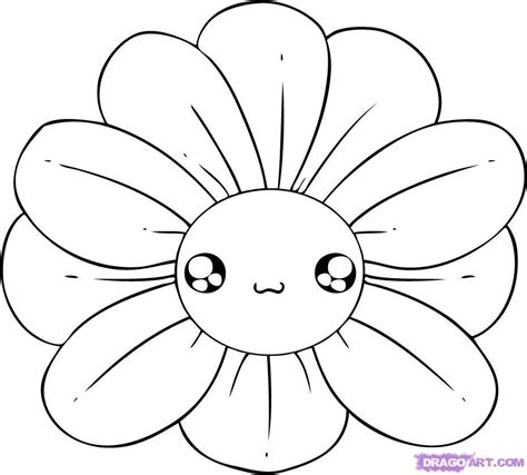 Easy To Draw Flowers How To Draw A Chibi Flower Step 4 Flower