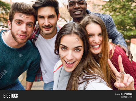 Group Friends Having Image And Photo Free Trial Bigstock