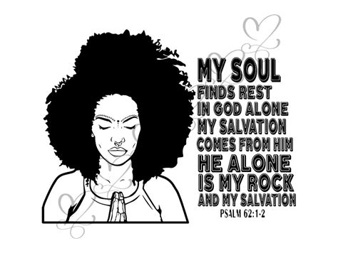 Afro Woman Praying God Svg African American Ethnicity Afro Puffy Hair