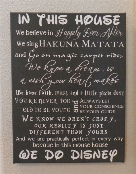 In This House We Do Disney Customizeable Sign By Thescrapbookerie Art