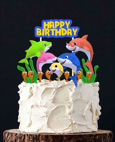 Baby Shark Birthday Cake Topper
