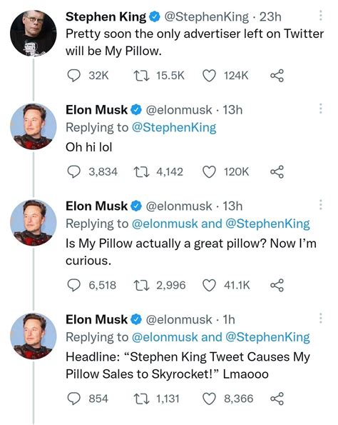 Oliver Darko On Twitter Stephen King Is “the King” For Not Responding To Elon Musk It Drives
