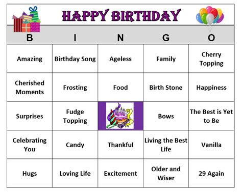 Happy Birthday Bingo Game 30 Cards Birthday Celebration Etsy