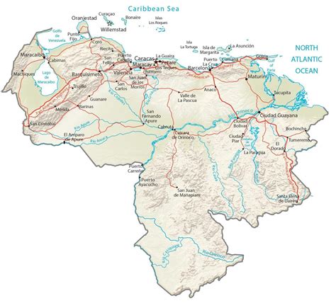 Geographical Map Of Venezuela