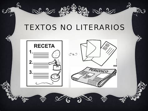 Tipos De Textos Textos Literarios Y No Literarios