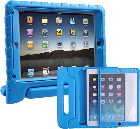 Hde Case For Ipad Air 2 Kids Shockproof Bumper Hard Cover Handle