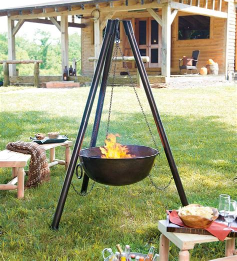 Tripod Grilling Set Fire Pit Cooking Grill Grate Outdoor Bbq Camping Cookware Accessory