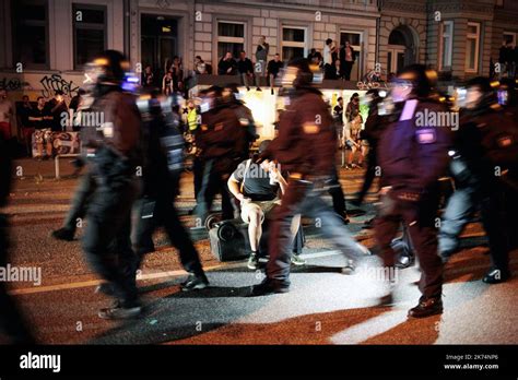 The Night Before The Beginning Of G20 German Anti Riot Police Clash With Protesters In Hamburg