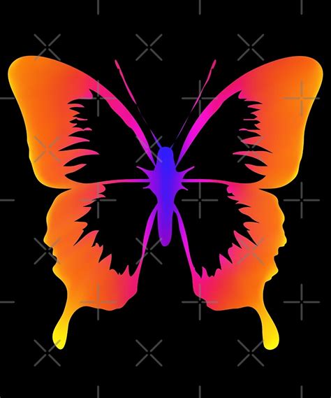 Bright Neon Butterfly By Mortaldesigns Redbubble