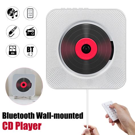 Kc 808 Wall Mounted Bluetooth Cd Player Portable Home Audio Box With