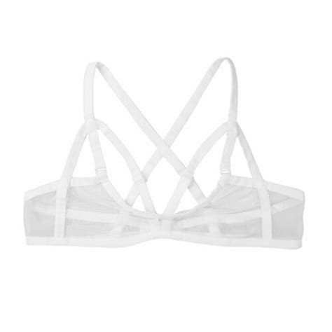 Sexy Womens Open Nipple Bra Cut Out Wireless Bralette Lace Sheer