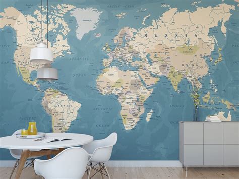 Political World Map Wallpaper Mural World Map Wallpaper World Map Images And Photos Finder