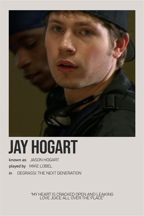 Jay Hogart Minimalist Polaroid Poster Degrassi The Next Generation