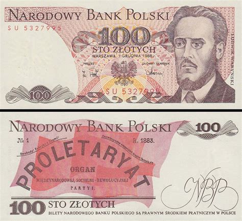 Poland Paper Money 100 Zlotych 1986 Pick 143e Unc World Currency