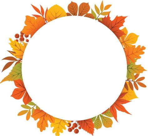 Vector Autumn Frame With Fall Leaf Chestnut Acorn And Ashberry Clip Art