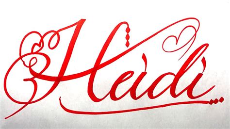 Heideli Name Signature Calligraphy Status How To Write With Cut Maker